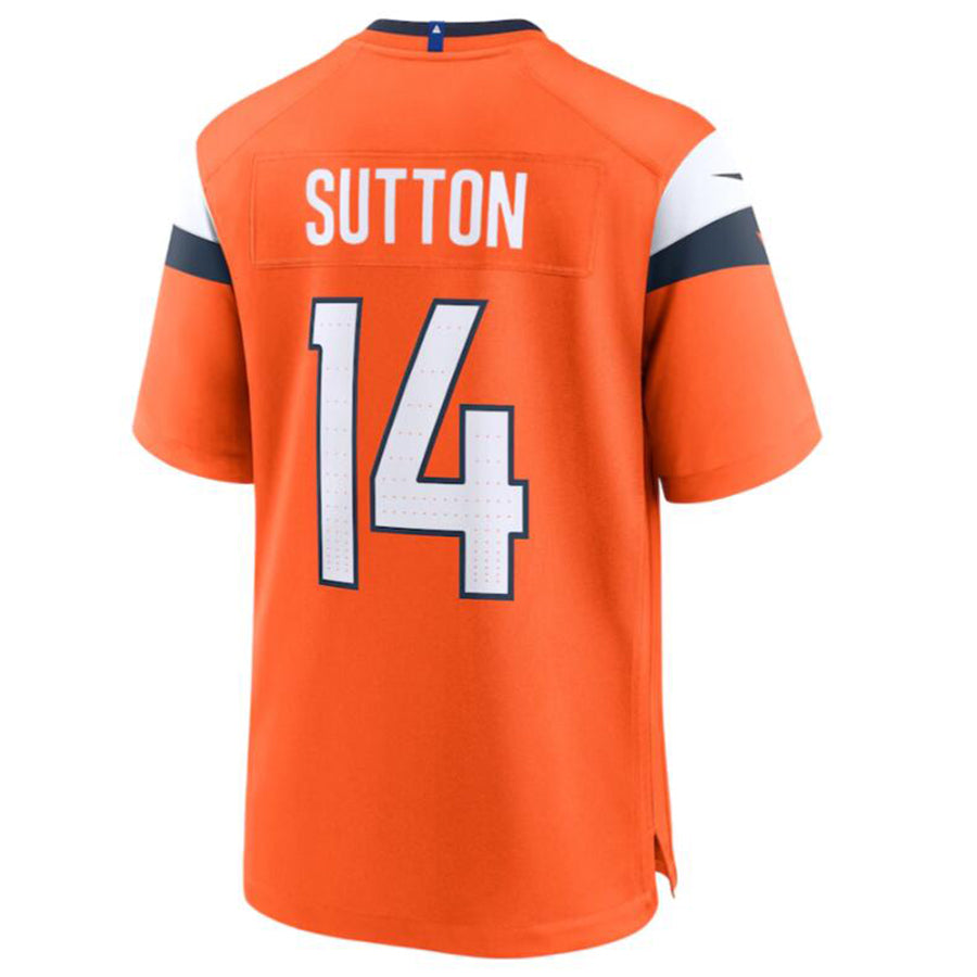 Davalo D.Broncos #14 Courtland Sutton Orange Game Jersey American Stitched Jersey
