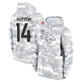 Davalo D.Broncos #14 Courtland Sutton Player Arctic Camo Salute to Service Hoodies Limited Game Stitched Jerseys