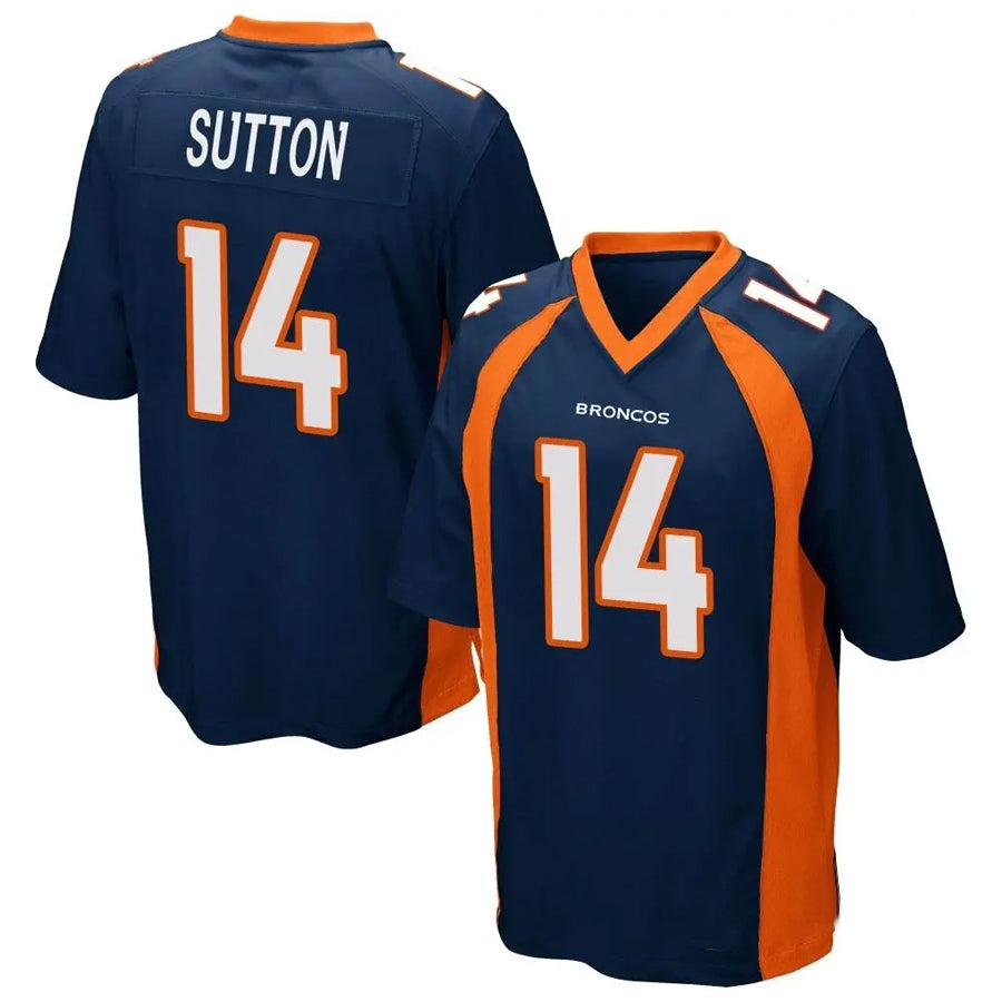 Davalo D.Broncos #14 Courtland Sutton Player Navy Game Stitched Jerseys