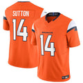 Davalo D.Broncos #14 Courtland Sutton Player Orange Vapor F.U.S.E. Limited Stitched Jerseys