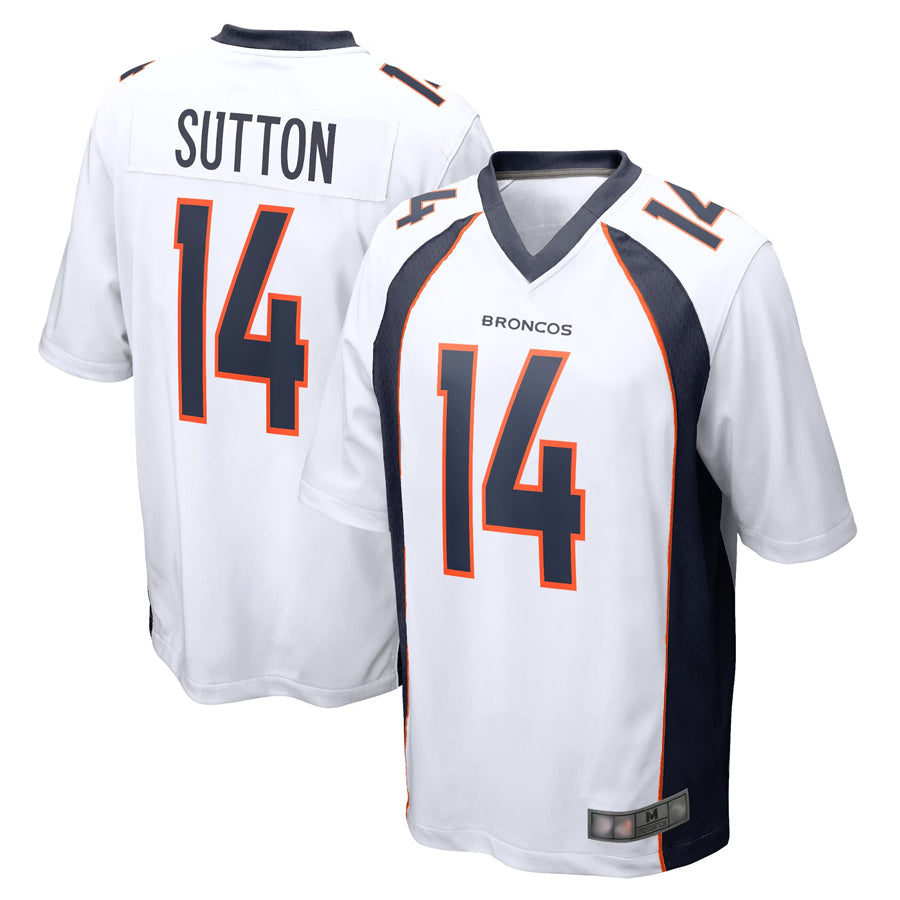 Davalo D.Broncos #14 Courtland Sutton Player White Game Stitched Jerseys