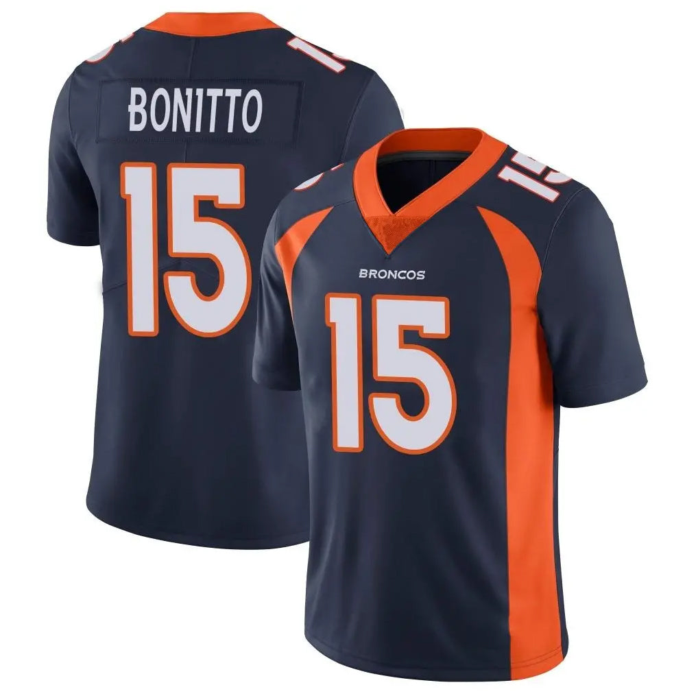 Davalo D.Broncos #15 Nik Bonitto Player Navy Vapor Untouchable Limited Game Stitched Jerseys