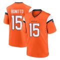 Davalo D.Broncos #15 Nik Bonitto Player Orange Alternate Collection Throwback Game Stitched Jerseys