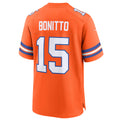 Davalo D.Broncos #15 Nik Bonitto Player Orange Collection Throwback Game Stitched Jerseys
