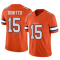 Davalo D.Broncos #15 Nik Bonitto Player Orange Vapor F.U.S.E. Limited Stitched Jerseys