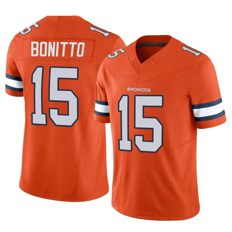 Davalo D.Broncos #15 Nik Bonitto Player Orange Vapor F.U.S.E. Limited Stitched Jerseys