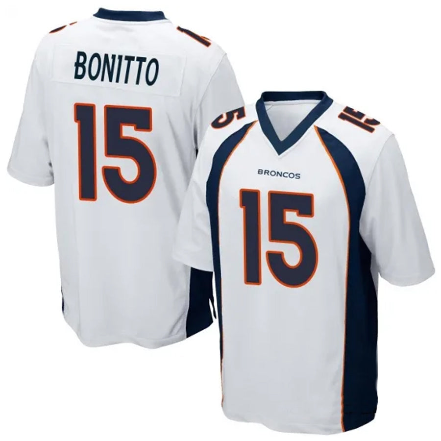 Davalo D.Broncos #15 Nik Bonitto Player White Game Stitched Jerseys
