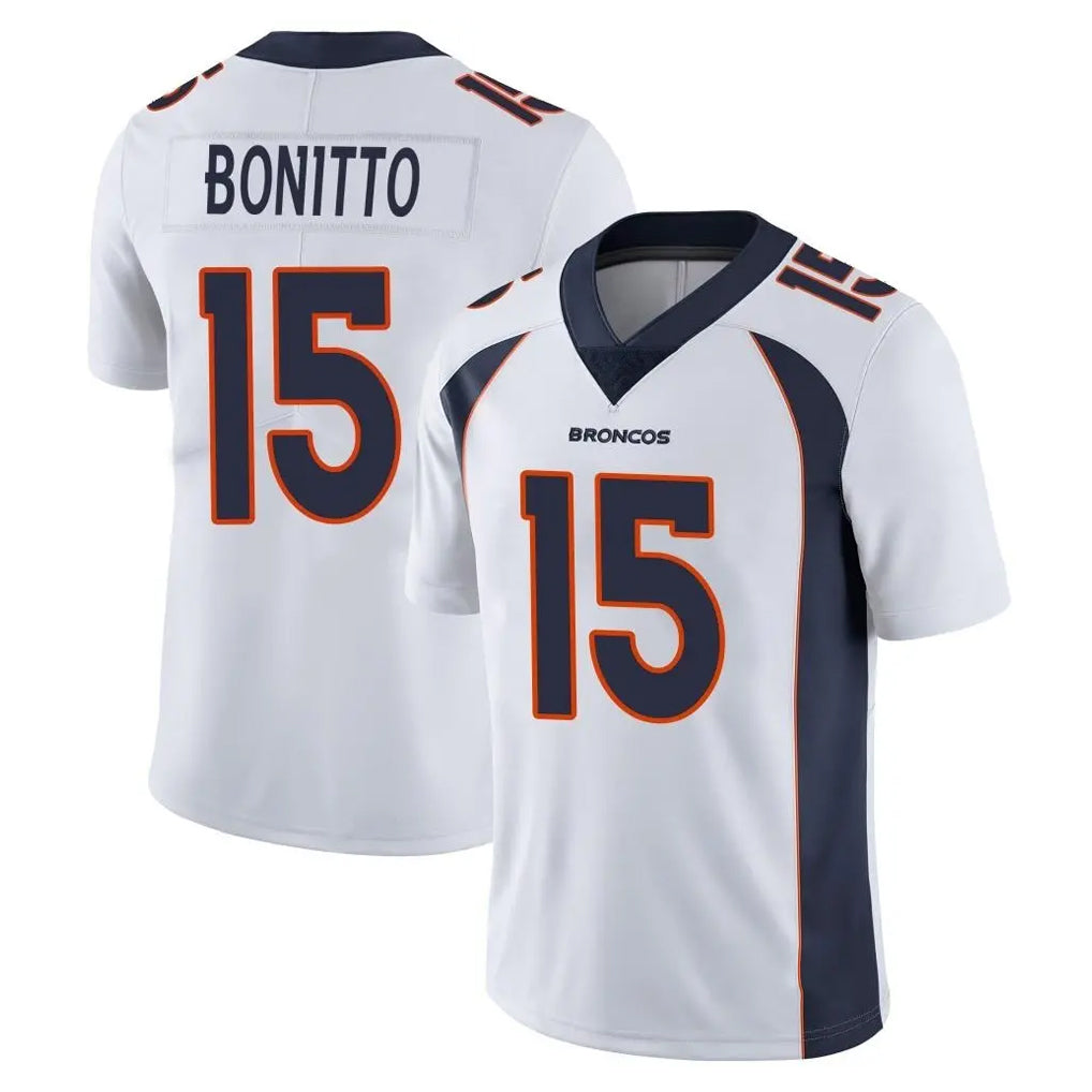 Davalo D.Broncos #15 Nik Bonitto Player White Vapor Untouchable Limited Home Game Stitched Jerseys