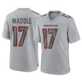 Davalo D.Broncos #17 Jaylen Waddle Player Gray Atmosphere Fashion Limited Game Stitched Jerseys