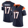 Davalo D.Broncos #17 Jaylen Waddle Player Navy Limited Vapor F.U.S.E. Home Game Stitched Jerseys