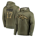 Davalo D.Broncos #17 Jaylen Waddle Player Olive Salute to Service Pullover Hoodies Home Game Stitched Jerseys