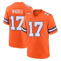 Davalo D.Broncos #17 Jaylen Waddle Player Orange Alternate Collection Throwback Game Stitched Jerseys