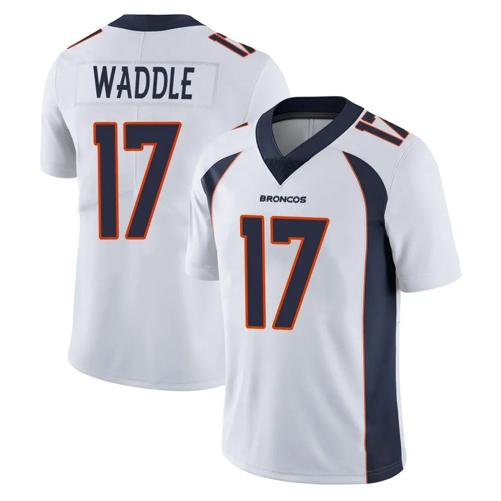 Davalo D.Broncos #17 Jaylen Waddle Player White Vapor Untouchable Limited Home Game Stitched Jerseys