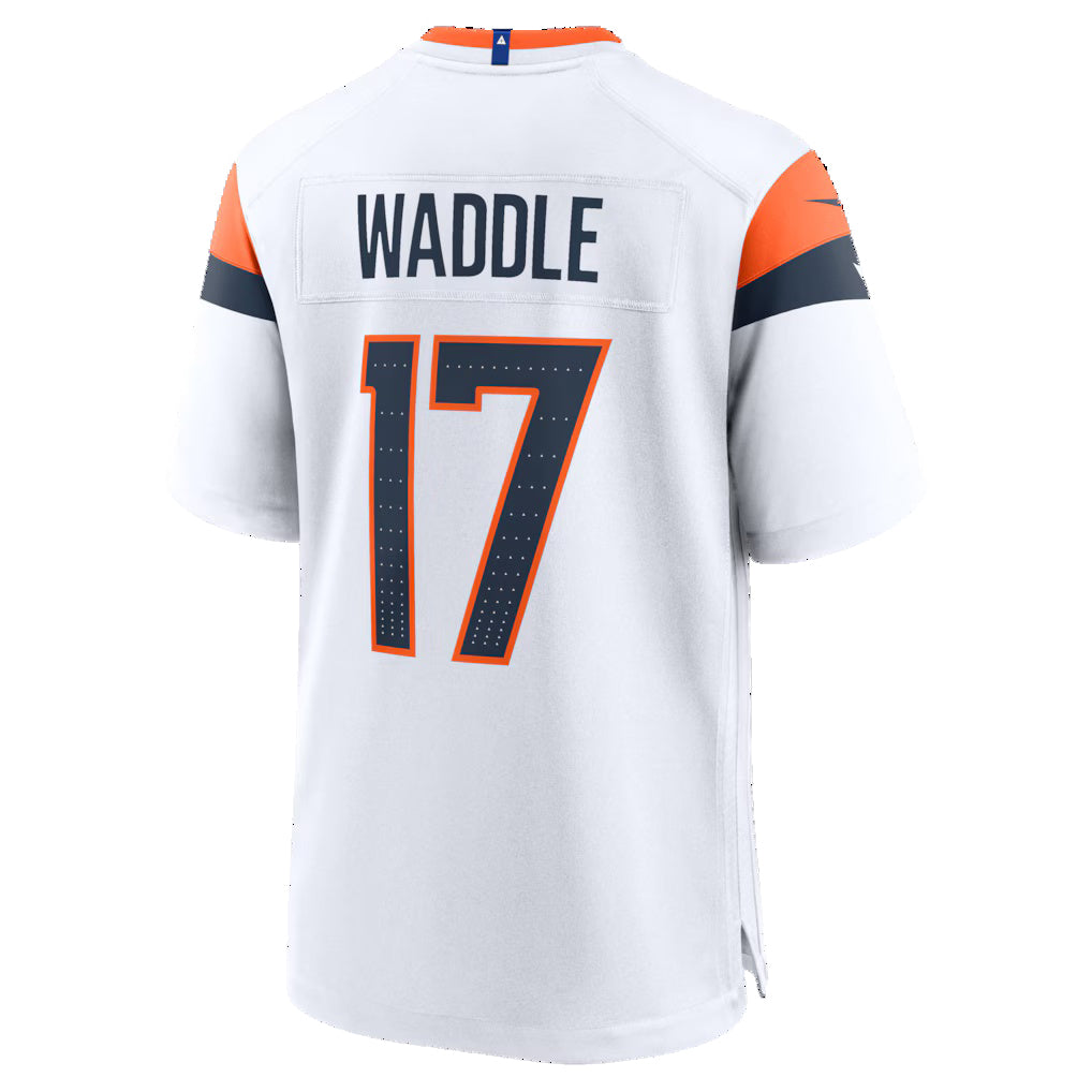 Davalo D.Broncos #17 Jaylen Waddle White Game Stitched Jerseys