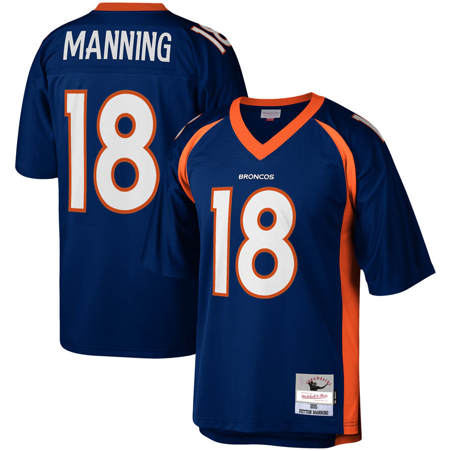 Davalo D.Broncos #18 Peyton Manning Player Mitchell & Ness Navy Legacy Replica Stitched  Jerseys