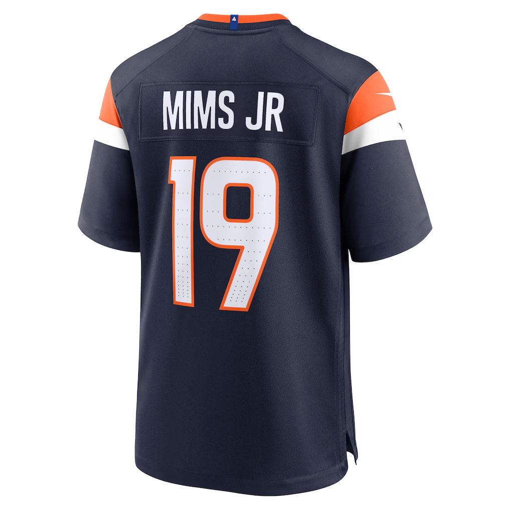 Davalo D.Broncos #19 Marvin Mims Jr Navy Alternate Game Stitched Jerseys