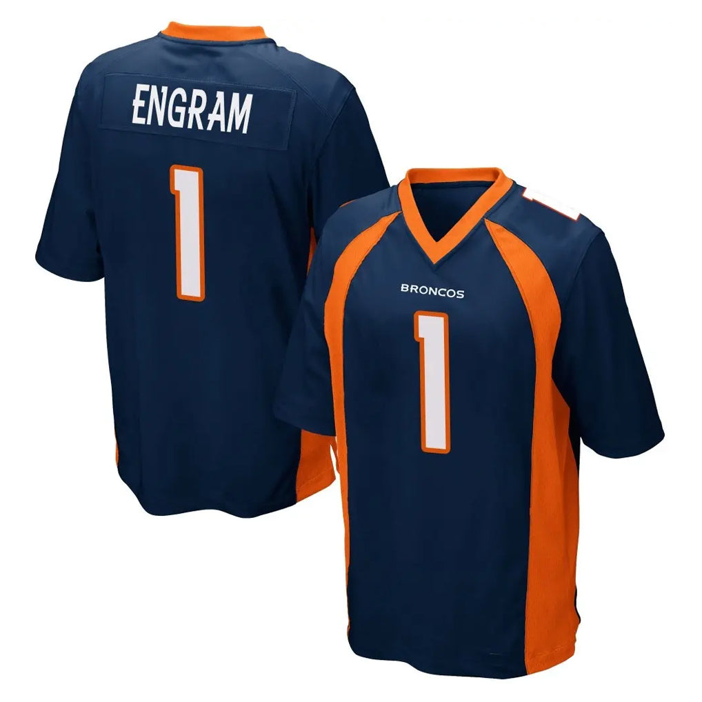 Davalo D.Broncos #1 Evan Engram Player Navy Game Stitched Jerseys