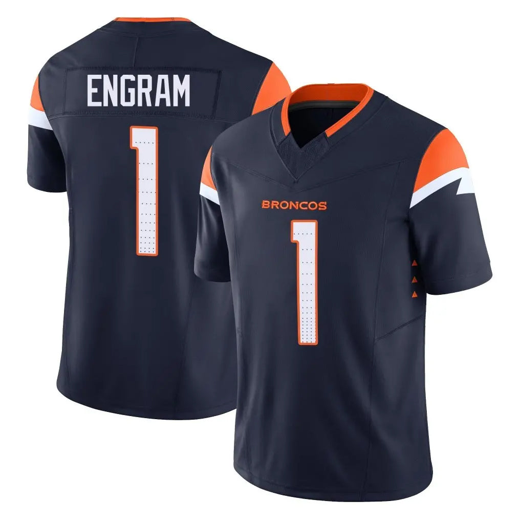 Davalo D.Broncos #1 Evan Engram Player Navy Limited Vapor F.U.S.E. Home Game Stitched Jerseys
