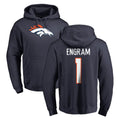 Davalo D.Broncos #1 Evan Engram Player Navy Pullover Hoodie Limited Stitched Jerseys