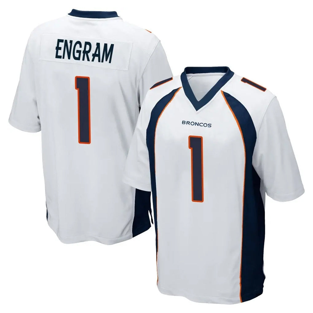 Davalo D.Broncos #1 Evan Engram Player White Game Stitched Jerseys