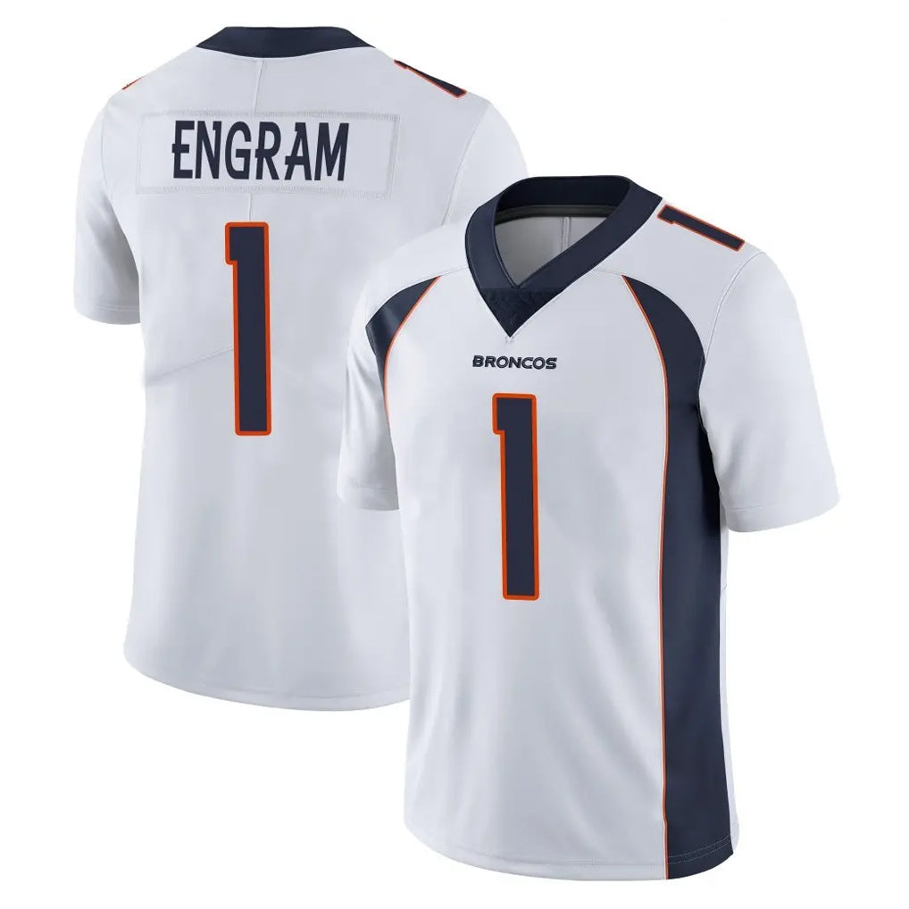 Davalo D.Broncos #1 Evan Engram Player White Vapor Untouchable Limited Home Game Stitched Jerseys
