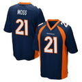 Davalo D.Broncos #21 Riley Moss Player Navy Game Stitched Jerseys