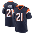 Davalo D.Broncos #21 Riley Moss Player Navy Home Game Stitched Jerseys