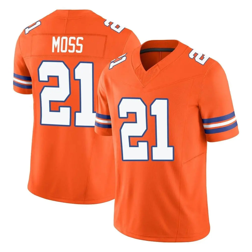 Davalo D.Broncos #21 Riley Moss Player Orange Limited Alternate Vapor F.U.S.E. Throwback Game Stitched Jerseys