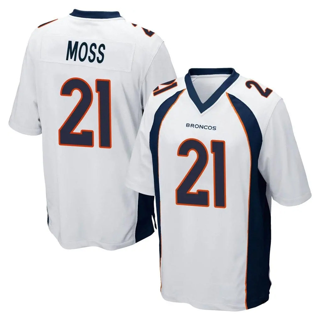 Davalo D.Broncos #21 Riley Moss Player White Game Stitched Jerseys