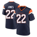 Davalo D.Broncos #22 Brandon Jones Player Navy Home Game Stitched Jerseys
