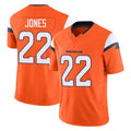 Davalo D.Broncos #22 Brandon Jones Player Orange Vapor F.U.S.E. Limited Home Game Stitched Jerseys