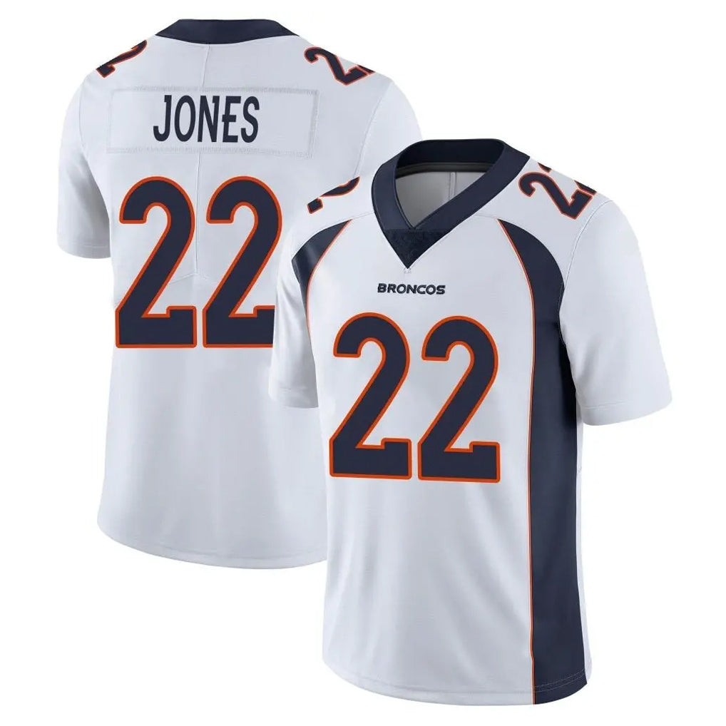 Davalo D.Broncos #22 Brandon Jones Player White Vapor Untouchable Limited Home Game Stitched Jerseys