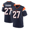 Davalo D.Broncos #27 J.K. Dobbins Player Navy Home Game Stitched Jerseys