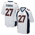 Davalo D.Broncos #27 J.K. Dobbins Player White Game Stitched Jerseys