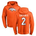 Davalo D.Broncos #2 Pat Surtain II Player Orange Pullover Hoodie Limited Stitched Jerseys