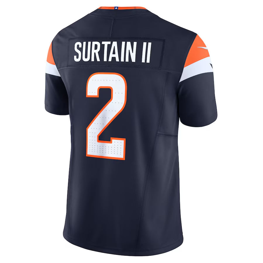 Davalo D.Broncos #2 Patrick Surtain II Player Navy Vapor F.U.S.E. Limited  Stitched Jerseys