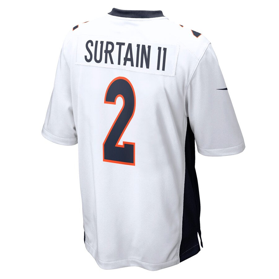 Davalo D.Broncos #2 Patrick Surtain II Player White Home Game Stitched Jerseys