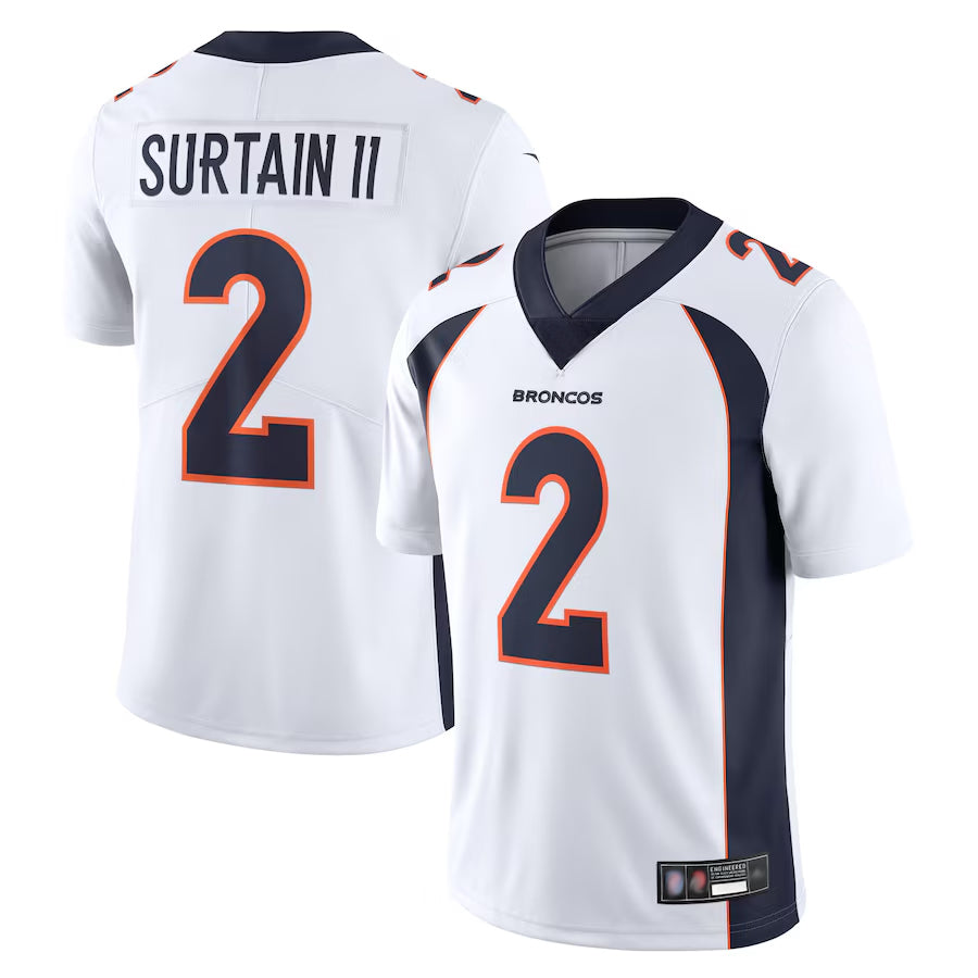 Davalo D.Broncos #2 Patrick Surtain II Player White Vapor Untouchable Limited Stitched Jerseys