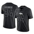 Davalo D.Broncos #34 JL Skinner Player Black Reflective Limited Stitched Jerseys