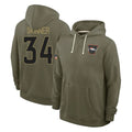 Davalo D.Broncos #34 JL Skinner Player Olive Salute to Service Pullover Hoodies Limited Stitched Jerseys