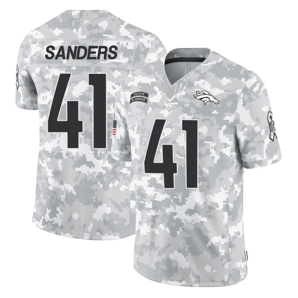 Davalo D.Broncos #41 Drew Sanders Player Arctic Camo Salute To Service Limited Stitched Jerseys