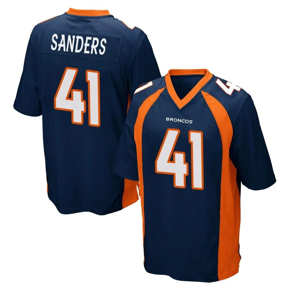 Davalo D.Broncos #41 Drew Sanders Player Navy Game Stitched Jerseys