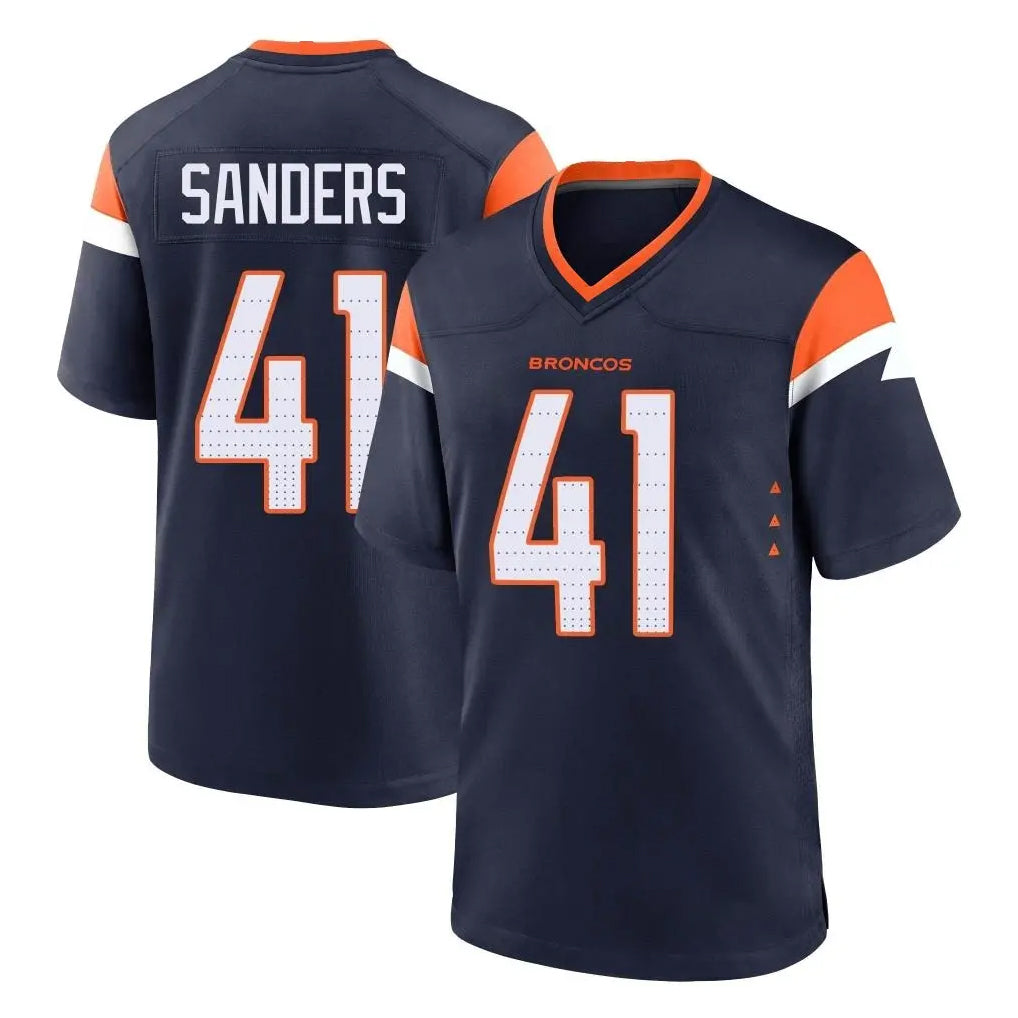 Davalo D.Broncos #41 Drew Sanders Player Navy Home Game Stitched Jerseys