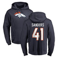 Davalo D.Broncos #41 Drew Sanders Player Navy Pullover Hoodie Limited Stitched Jerseys