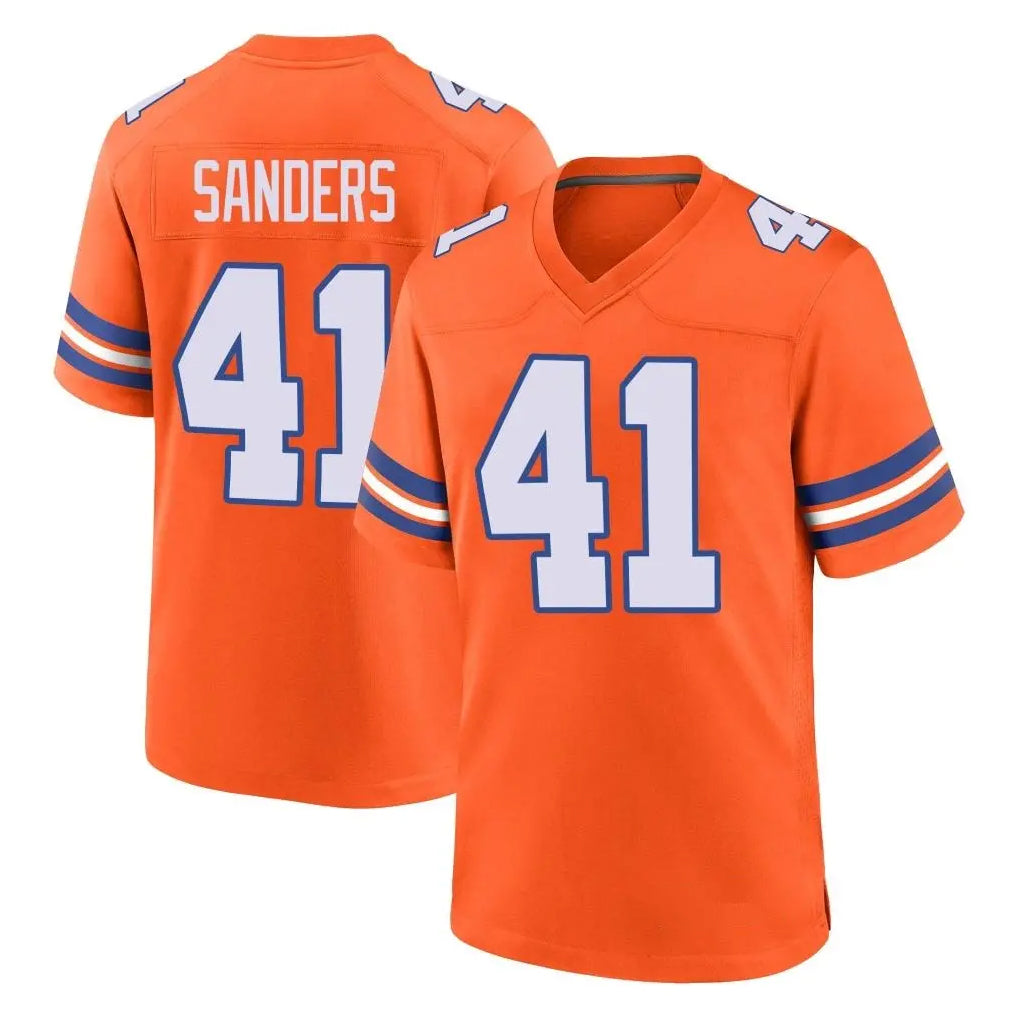 Davalo D.Broncos #41 Drew Sanders Player Orange Alternate Collection Throwback Game Stitched Jerseys