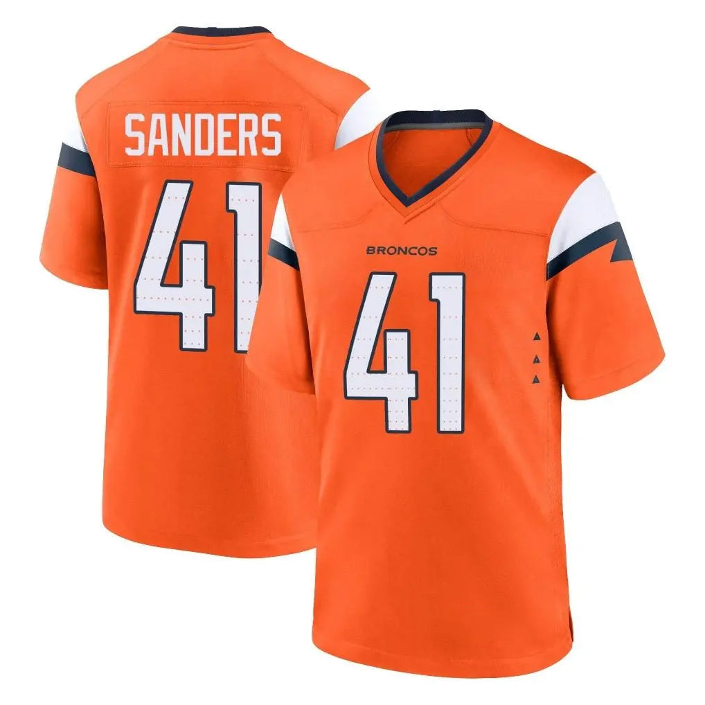 Davalo D.Broncos #41 Drew Sanders Player Orange Home Game Stitched Jerseys