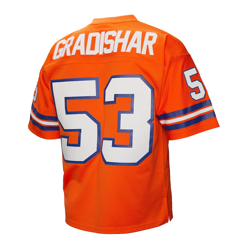 Davalo D.Broncos #53 Randy Gradishar Mitchell & Ness Orange 1978 Legacy Replica Stitched Puhic Jersey