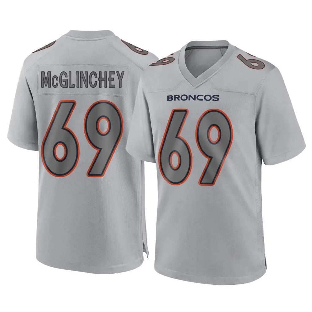 Davalo D.Broncos #69 Mike McGlinchey Player Gray Atmosphere Fashion Limited Game Stitched Jerseys