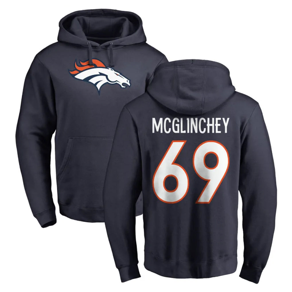 Davalo D.Broncos #69 Mike McGlinchey Player Navy Pullover Hoodie Limited Stitched Jerseys