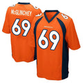 Davalo D.Broncos #69 Mike McGlinchey Player Orange Color Home Game Stitched Jerseys